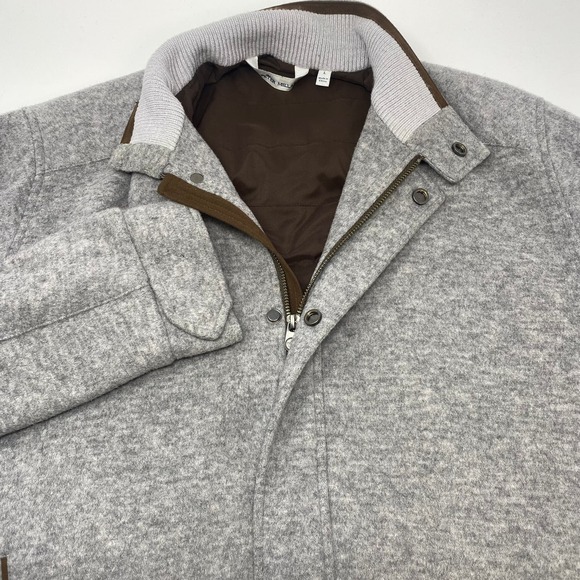 Peter Millar Other - Peter Millar Mens Large Merino Wool Gray Full Zip Snap Button Jacket